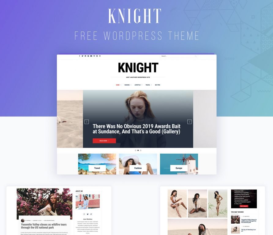 Knight – Free WordPress Blog Theme Review
