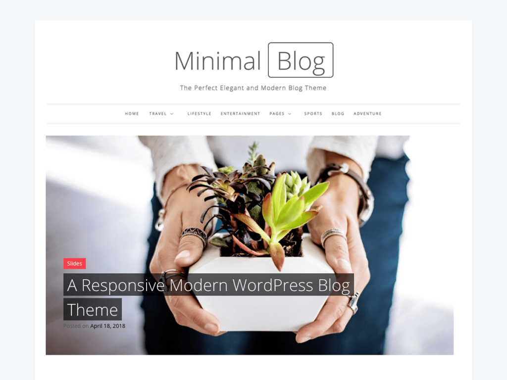 Minimal Blog Free WordPress Theme